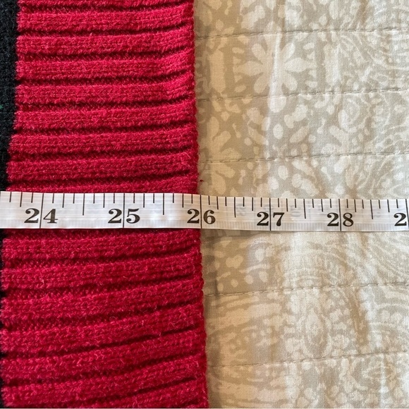 Ugly Christmas Sweater Santa Claus Reindeer Tree Snowflake Knit Sweater Medium - Picture 8 of 8